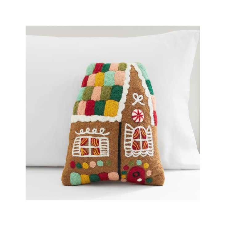 Rifle Paper Co. Gingerbread Felt Pillow at Pottery Barn Kids