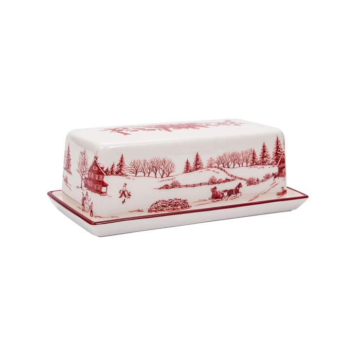 Bico Toile De Jouy Winter Wonderland Ceramic Butter Dish with Lid at Amazon