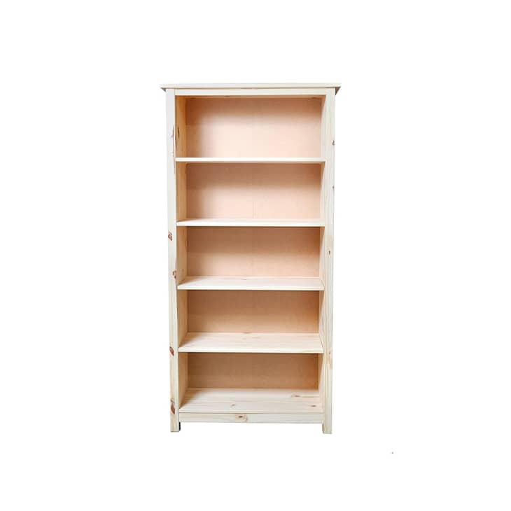 Solid Pine Wood Bookcase Shelf (Unfinished) at Amazon