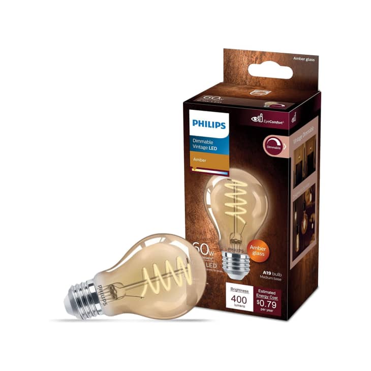 Philips LED Vintage Flicker-Free Amber Spiral A19 at Amazon