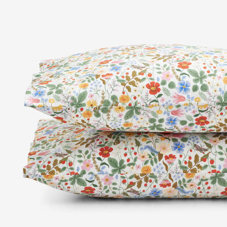 Rifle Paper Co. x The Company Strawberry Fields White Percale Standard Pillowcases at The Company Store
