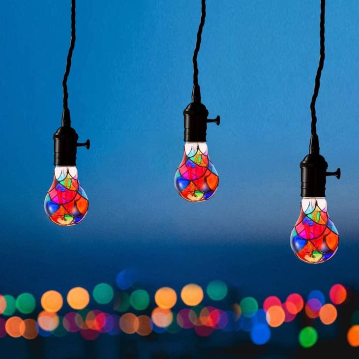 I-SHUNFA Edison Stained Glass LED Light Bulb at Amazon