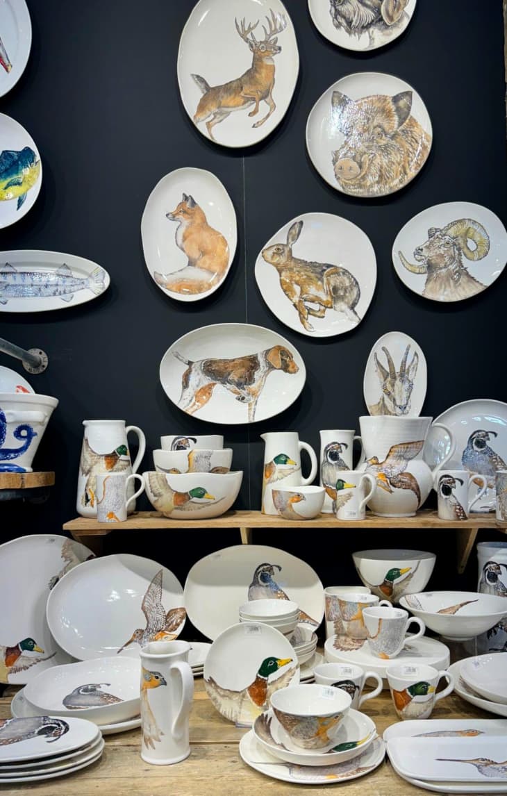 Plates with birds and animal designs at the 2024 Ambiente Trade show in Frankfurt, Germany