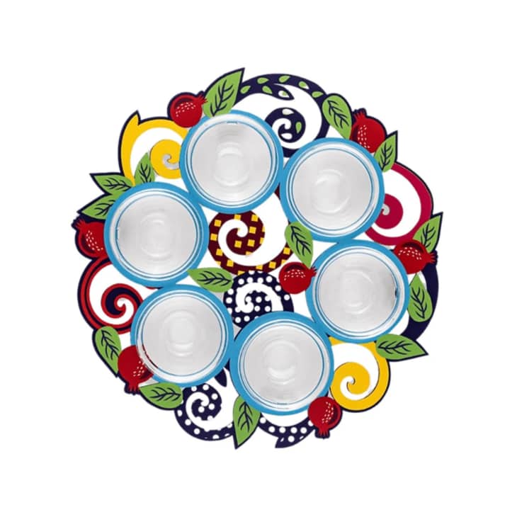 Colorful Pomegranates Seder Plate by Dorit Judaica at Modern Tribe