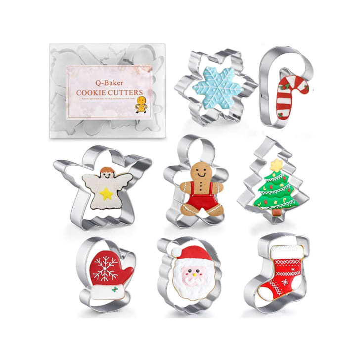 8Pcs Winter Holiday Cookie Cutter Set at Amazon