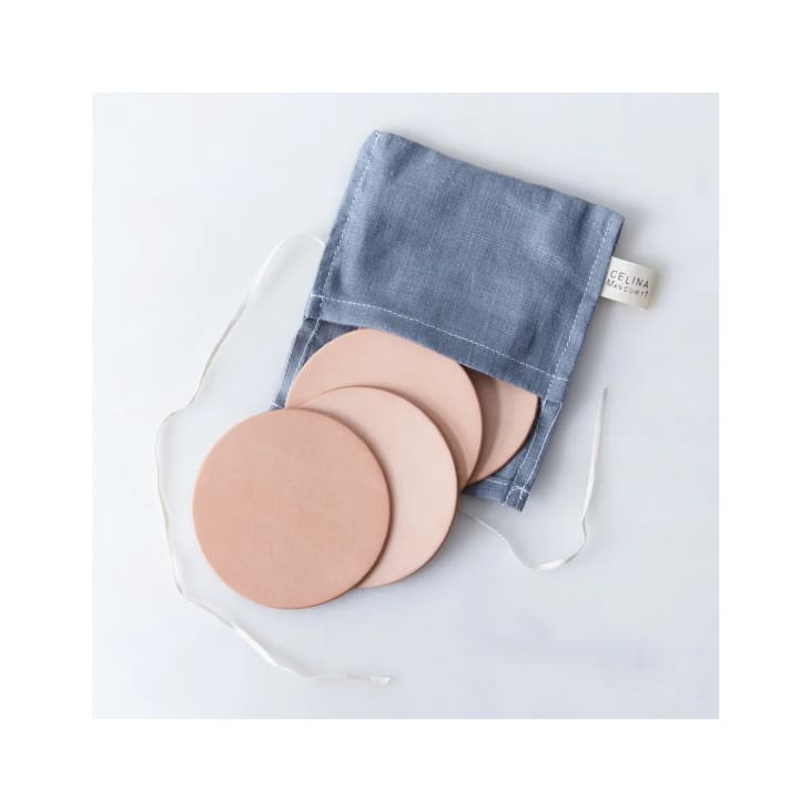 Product Image: Monogram Leather Coasters (Set of 4)