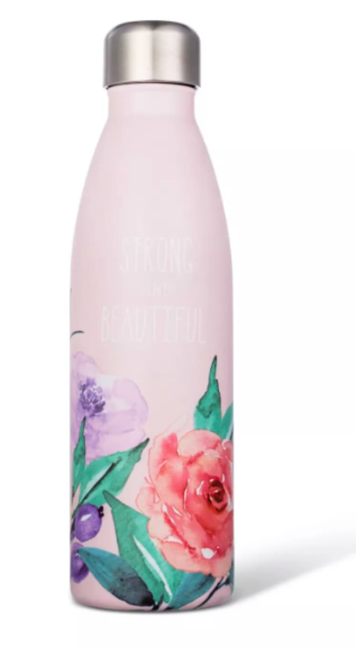 linqin Bright Floral Mens Travel Water Bottle for Women Boys Girls