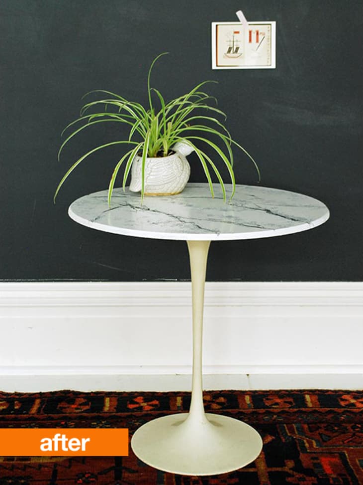Before & After Discarded Knoll Tulip Table Gets New 10 Top
