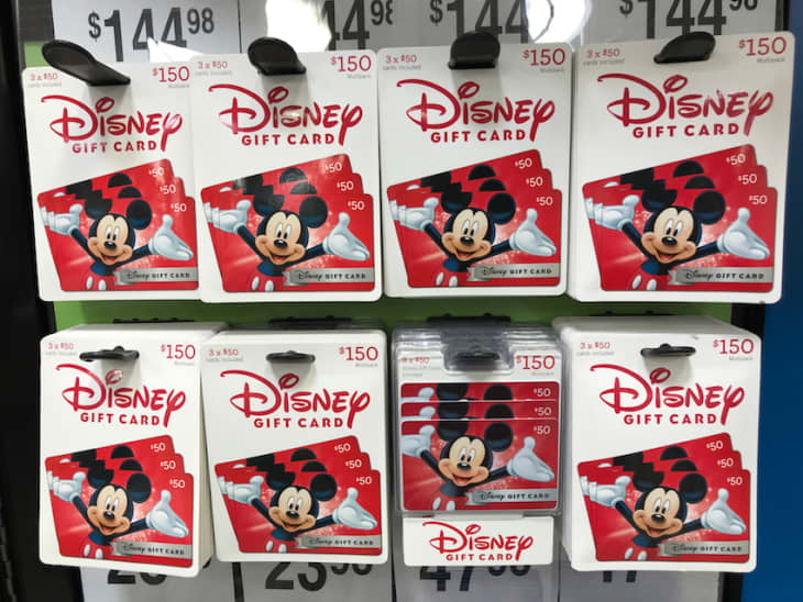 Disney world gift deals cards