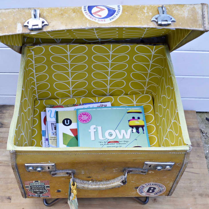 How To Make a Suitcase Table from Vintage Luggage Apartment Therapy