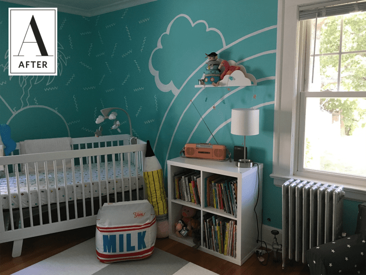 Before and After: This Memphis-inspired Nursery Is A Surprising Mix of ...