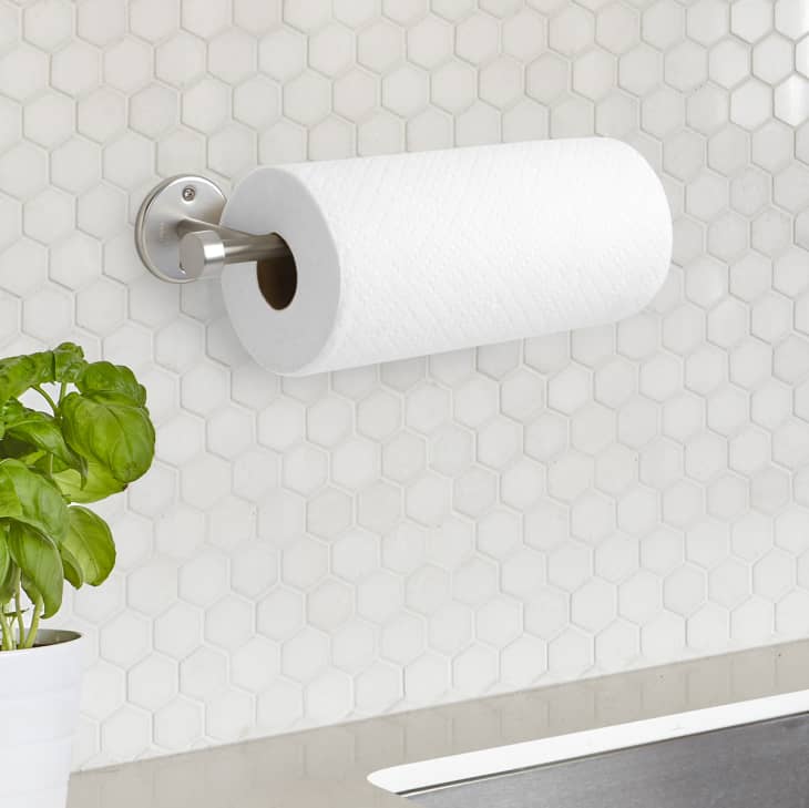 Space saving paper towel holder hot sale