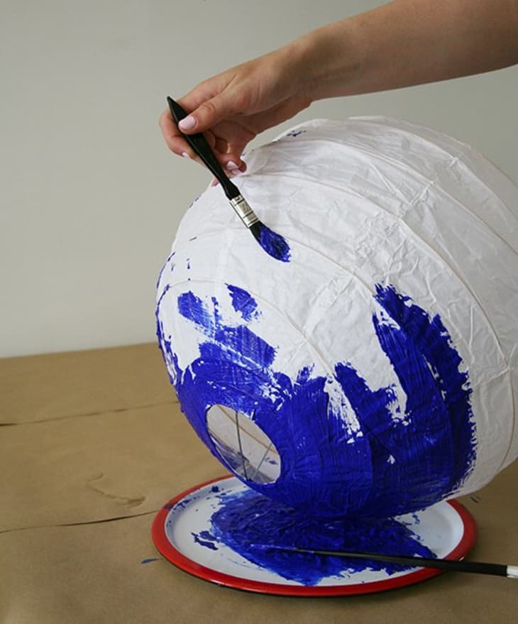 How To Make DipDyed & Painted Paper Lanterns Apartment Therapy