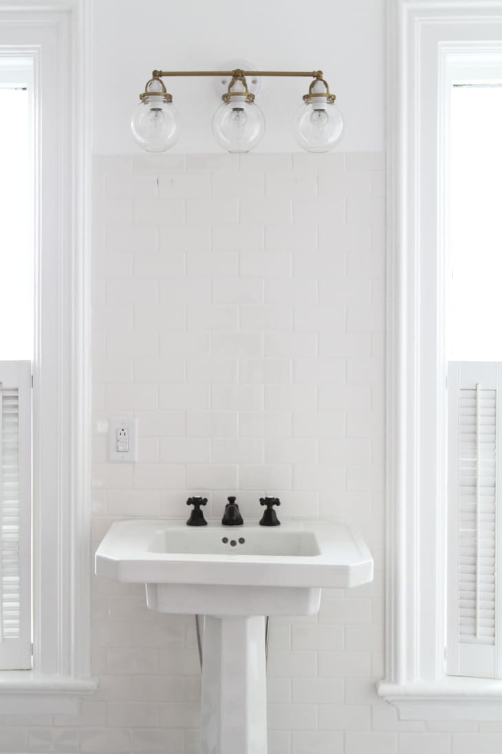 How to Hang a Bathroom Mirror on Ceramic Tile Apartment Therapy