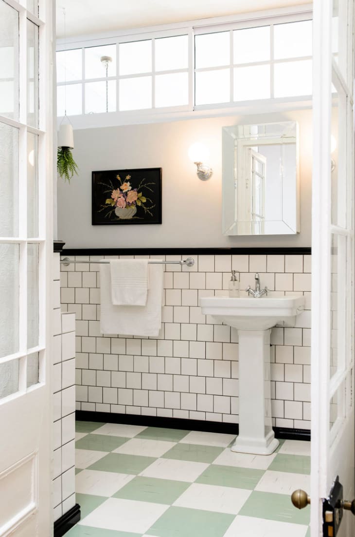 View of White Square Tiles: A Great Alternative to Subway Tile | Apartment Therapy
