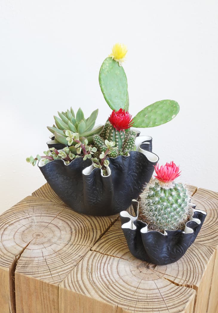 Make These Fabric Clay Planters For All Your Cute Cacti Apartment Therapy