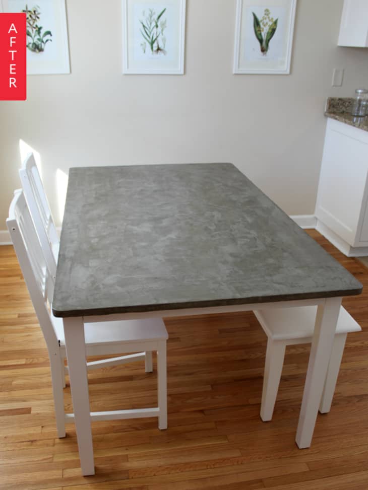 Before &amp; After: Mismatched IKEA Table Gets a Concrete Makeover ...