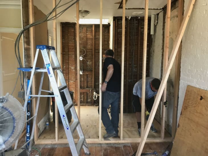 Bathroom Gut Renovation with Geometric Tile Apartment Therapy
