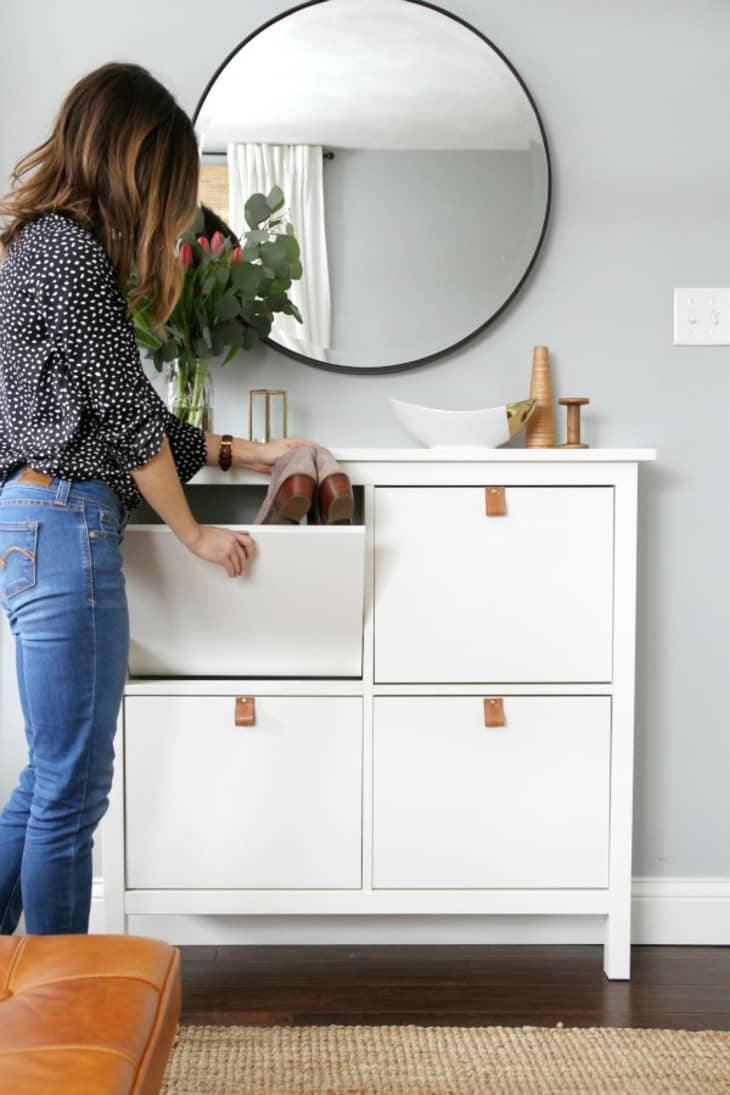 Stylish entryway shoe storage hot sale