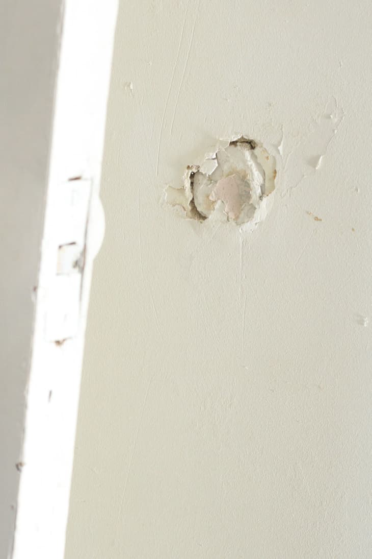 Punch hole on sale in drywall