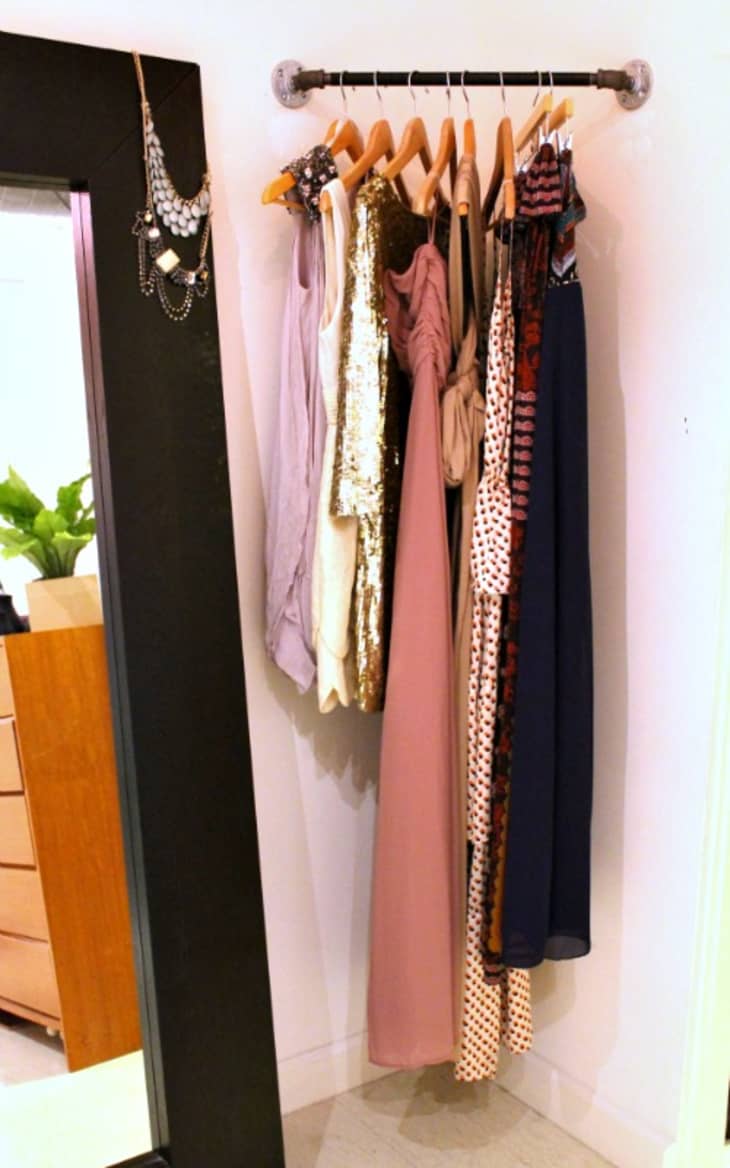 Diy hanging discount rod for clothes