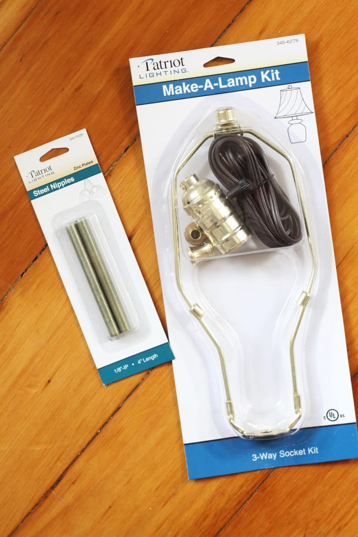 How To Make a Lamp from a Vase Step by Step Photos Apartment Therapy