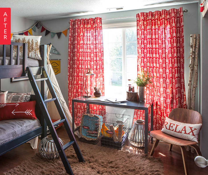 Before After A Cute Camping Themed Kids Bedroom Apartment Therapy