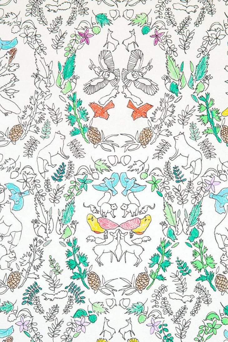 7 Coloring Book Wallpapers: Color it in on the Wall! | Apartment Therapy