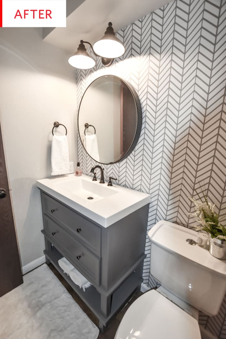 Bathroom Wallpaper - Remodel Before After | Apartment Therapy