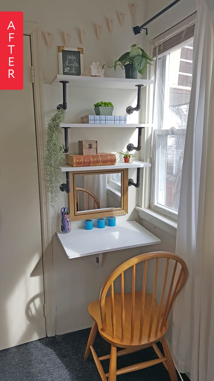Before & After A TeenyTiny DIY Dorm Desk Apartment Therapy
