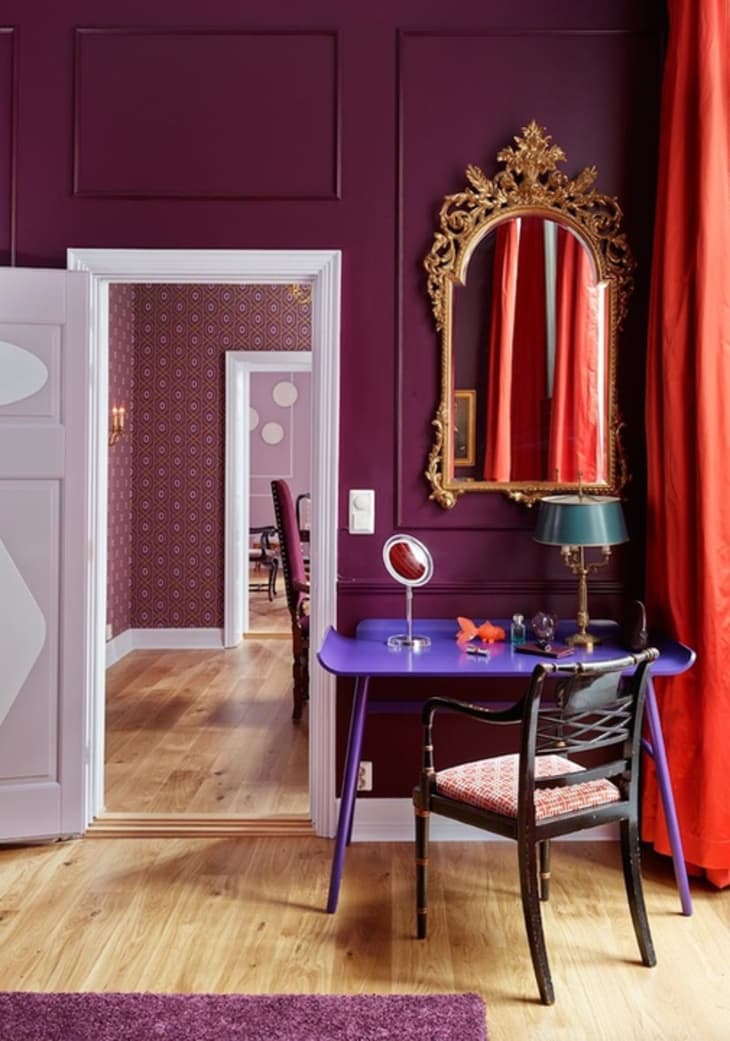 Best Pantone 2018 Ultra Violet Rooms Interior Design | Apartment Therapy