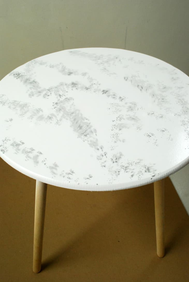 How To Make a Painted Faux Marble Table Top Apartment Therapy