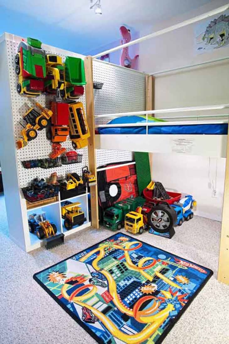 Storage for shop large toy trucks