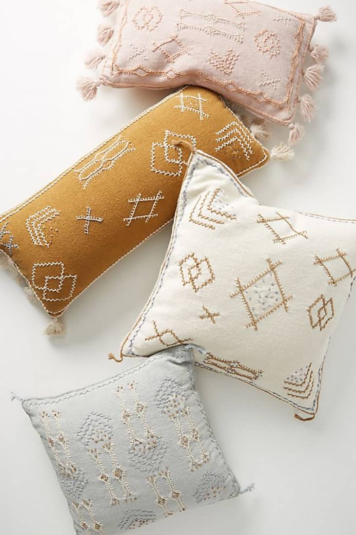 Anthro throw outlet pillows