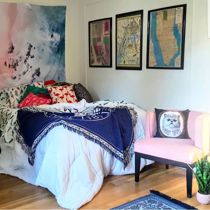 Renter Friendly Colorful Decor Ideas Boston Apartment | Apartment Therapy