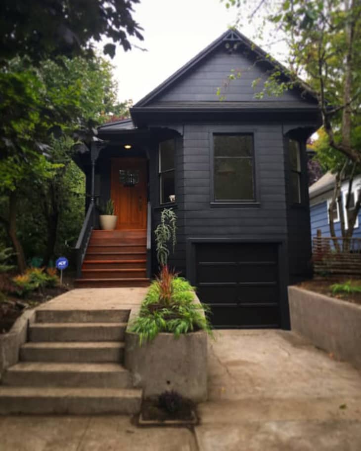 Before After A Portland Victorian is Painted Black Apartment