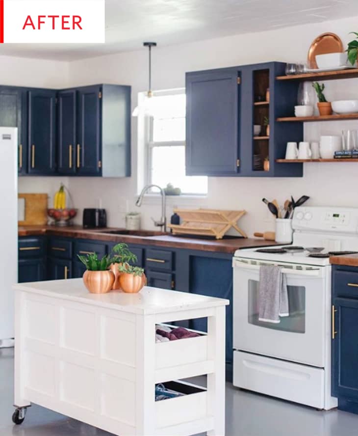 Painted Concrete Floor Kitchen Remodel Photos | Apartment Therapy