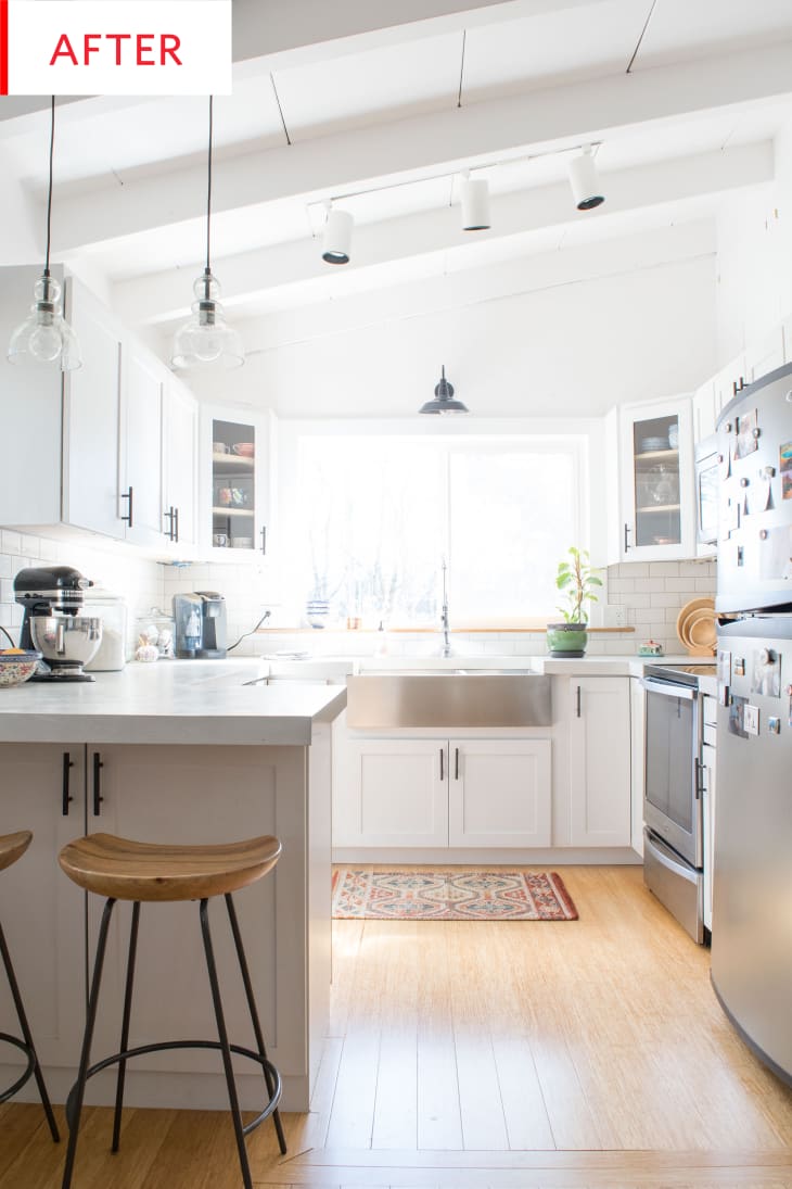 Concrete Countertops - Kitchen Remodel Before After | Apartment Therapy