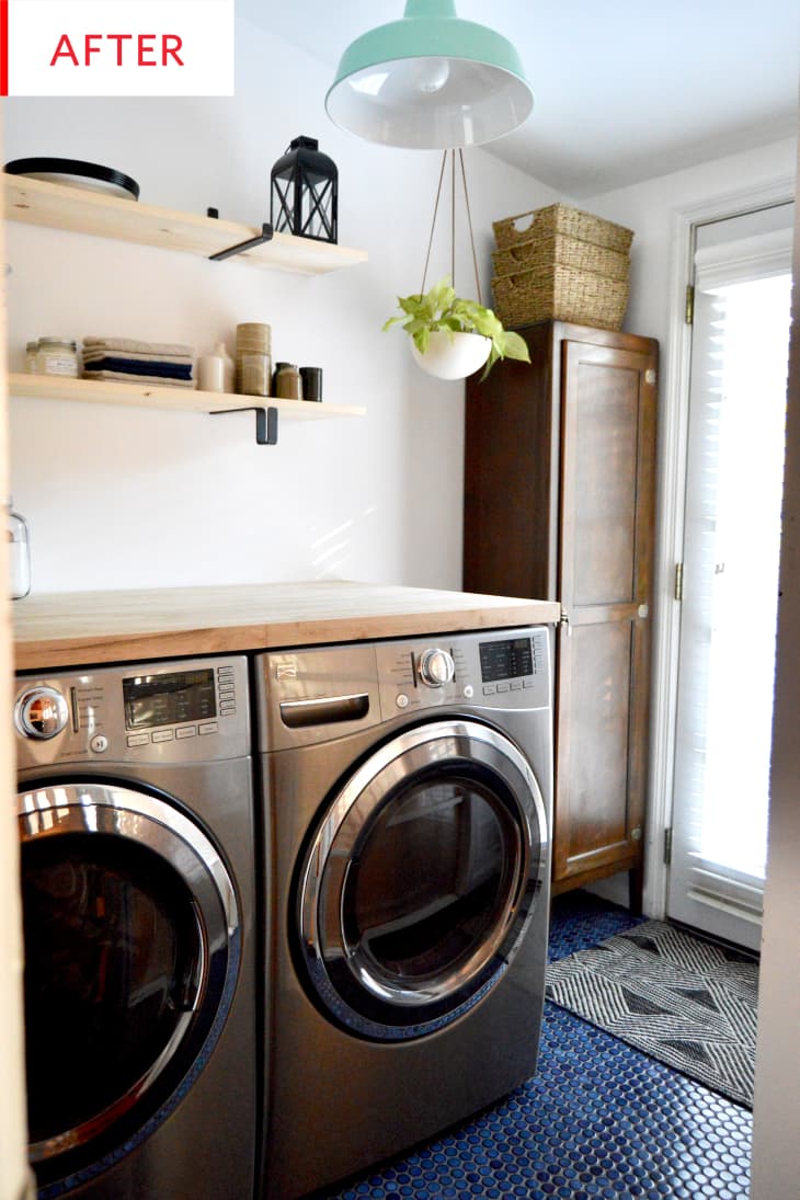 Budget Laundry Room Makeover - Before After Photos | Apartment Therapy