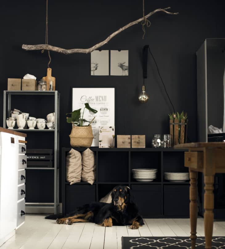 Illustration of Dark Scandinavian Design Style For Small Apartment Renovation