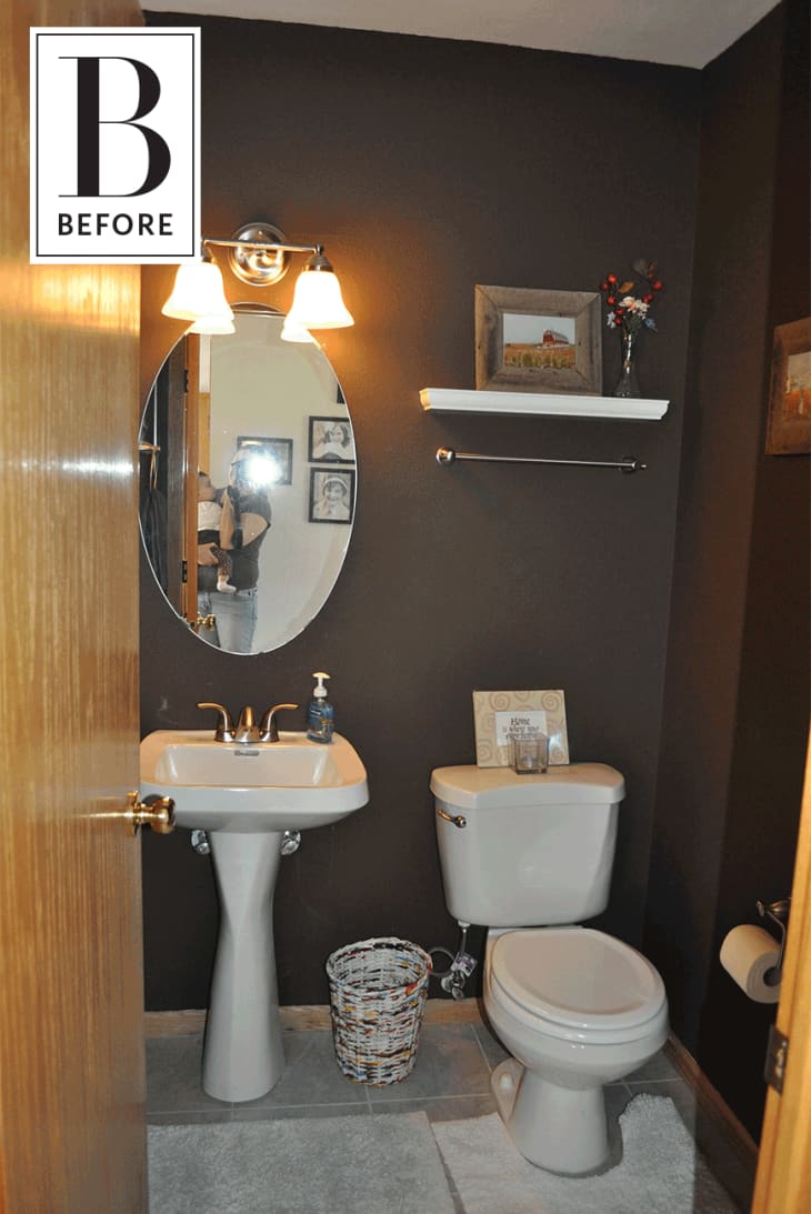 Half Bathroom Before And After