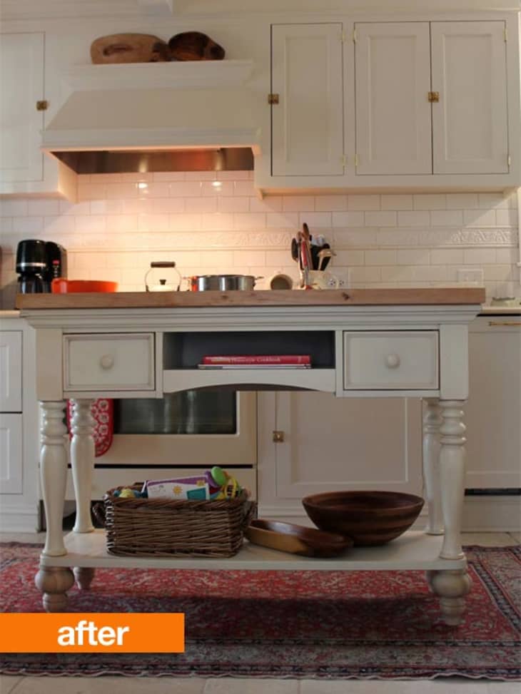 Before & After DIY Custom Kitchen Island Apartment Therapy