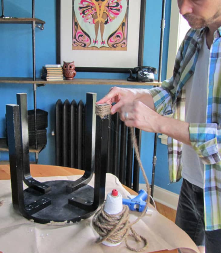 Before & After Rope Wrapped Bar Stools Apartment Therapy