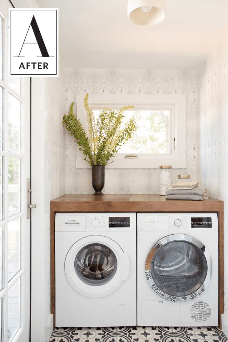 bathroom with laundry