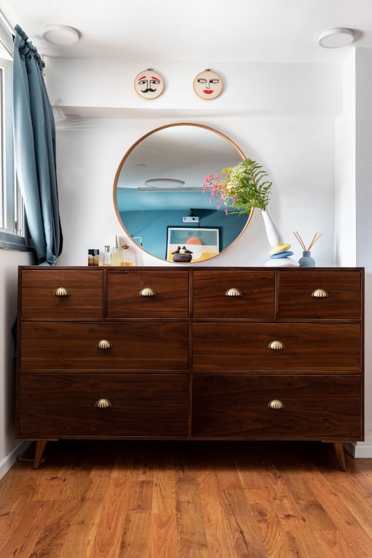 View of Renter Solution's Colorful Rental Apartment Decor | Apartment Therapy