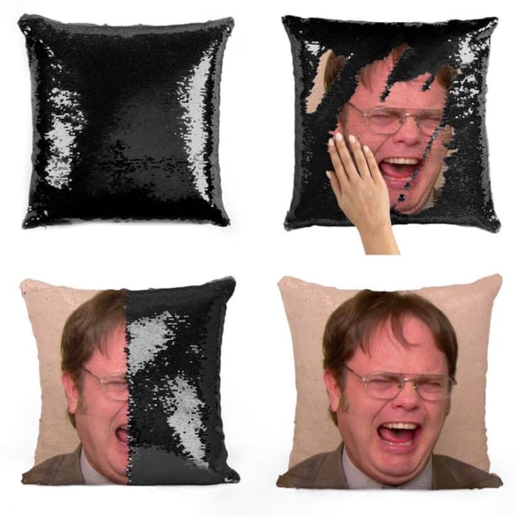 You Can Buy A Dwight Schrute Sequin Pillow Off Of Etsy Apartment Therapy