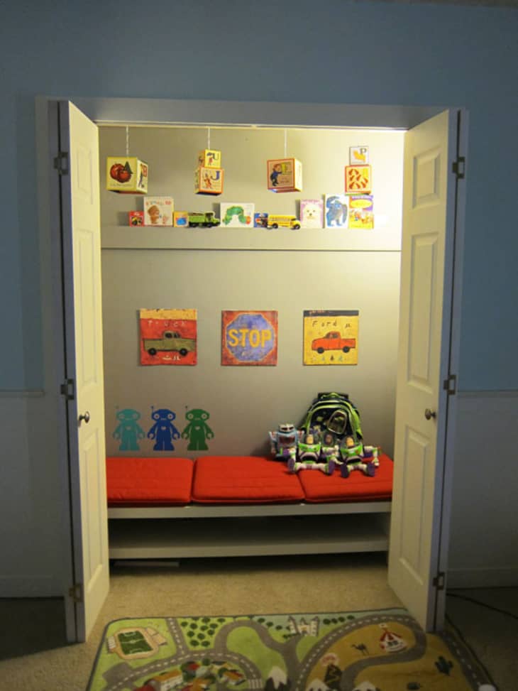 Turning closet into clearance playroom