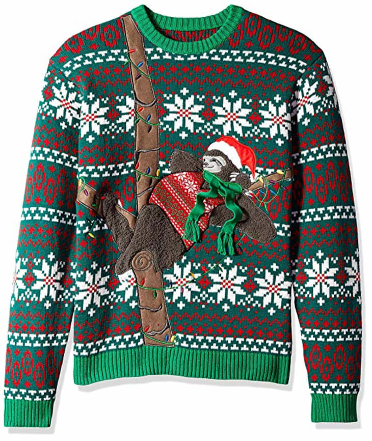 Ugly sloth hot sale christmas sweater