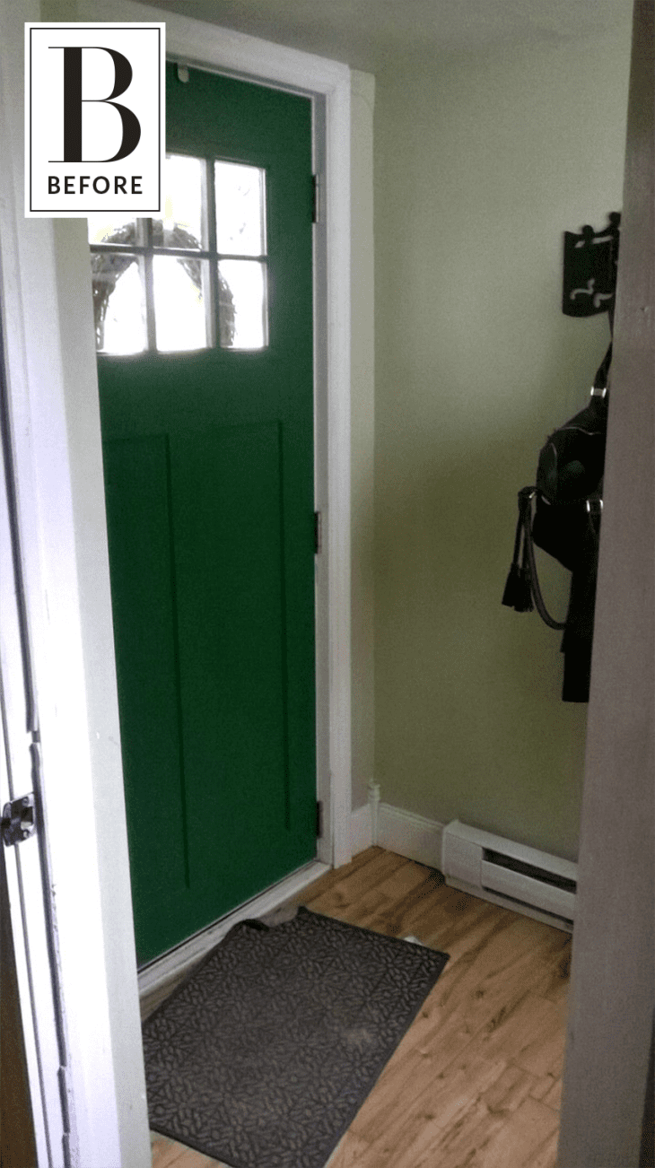 Before & After Swapping Out Hardwood Floors for Slate Tiles