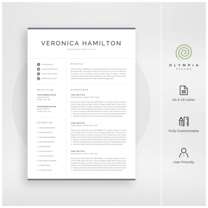 Best Etsy Resume Templates for Sale $10 and Under Apartment Therapy